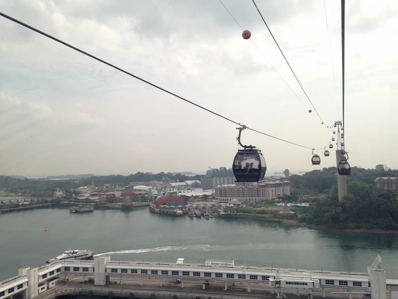 The scenary below cable car