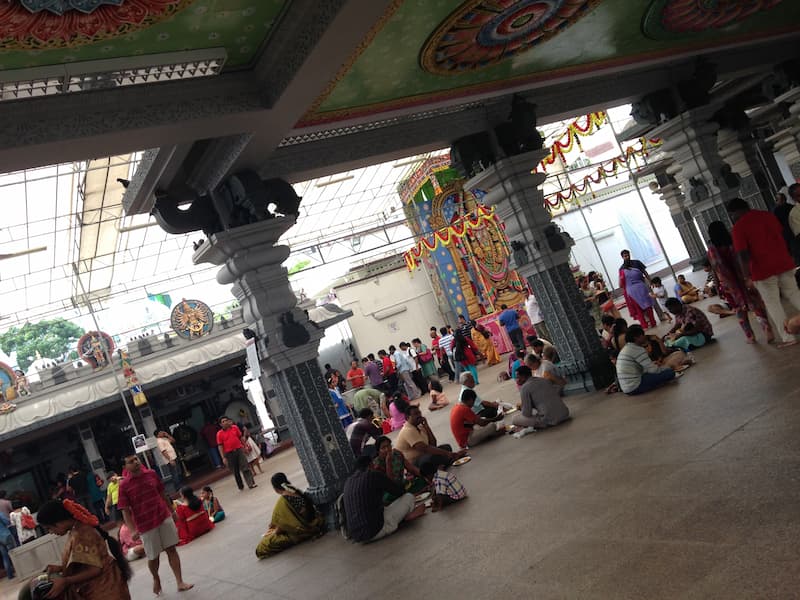 Many people in the temple
