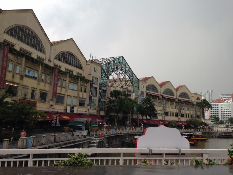 Riverside shopping mall in Clarke Quay