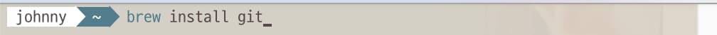 Homebrew command to install Git