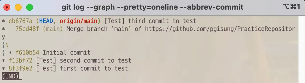 Log result after git command fetch