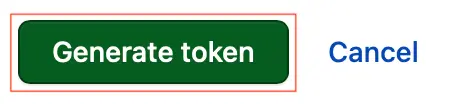 Generate token button