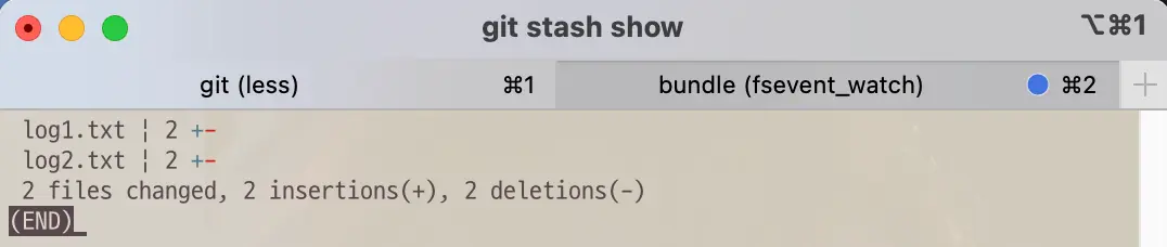 Git command to show simple difference between top element stash and working changes