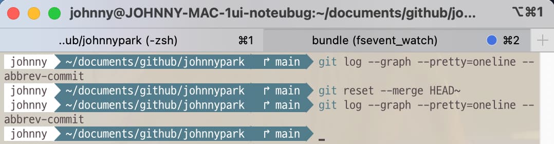 Git command to reset merge commit