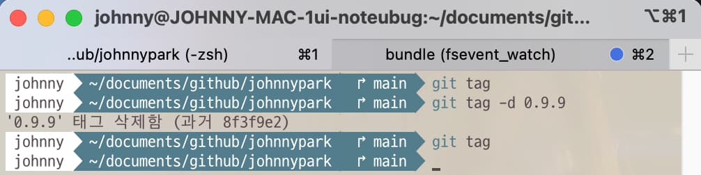 Git command to delete tag in local repository